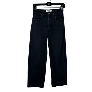 Reformation Emma High Rise Wide Leg Jeans in Wash Black